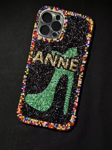 Funda para Teléfono con Marco de Cámara Bordado a Mano con Cuentas, Estilo Bohemio, Color Marrón Dorado, para Apple iPhone, Marca CRYSTAL CRAFT - Product Image 3