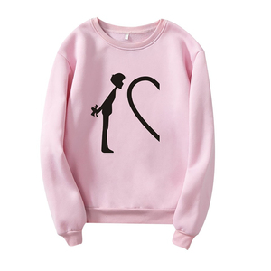 Sweat-shirt à col rond surdimensionné pour homme en tissu éponge anti-rétrécissement, doublé, décontracté, imprimé, avec logo brodé sur le devant, pull d'hiver - Product Image 6