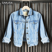Veste en jean pour homme, style Letterman, nouvelle collection, fabrication durable au Bangladesh, OEM, décontractée, teinte en pièce, respirante, coupe-vent, séchage rapide