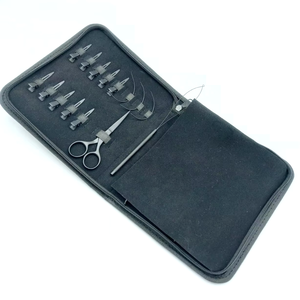 Pinzas de Acero Inoxidable Plasma Negro Mate de Alta Calidad y Fuerte Agarre para Extensiones de Cabello y Herramientas con Empuñadura Antideslizante - Product Image 2