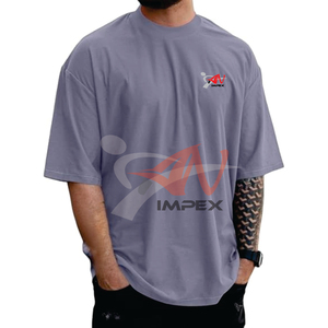 Blank Men's Regular Fit 100% Cotton T-shirts Unisex Custom <b>Logo</b> Digital Print Breathable High Quality - Product Image 4