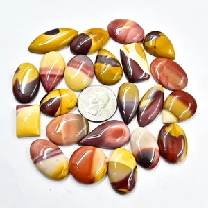 Pierres précieuses naturelles de jaspe Mookaite, formes variées, cabochons polis, pour la fabrication de bijoux, vente en gros, pierres en vrac - Product Image 1