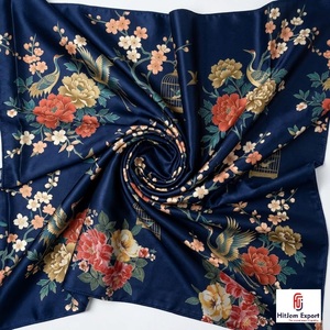 Custom Printed Short <b>Scarf</b> Fabric High Quality OEM ODM White Label Textile Manufacturer Fashion Accessories Export Supplier - Product Image 4