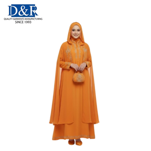 Vestido Abaya Casual Musulmán para Mujer, Bordado con Encaje de Poliéster, Diseño OEM de Malasia, Ligero, para Bodas y Fiestas, Venta al Por Mayor - Product Image 4