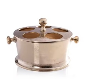 Wine Champagne <b>Bucket</b> Polished Hammered Ice <b>Bucket</b> for Bar Beer Beverage Ice <b>Buckets</b> Round Large Size Stainless Steel Durable - Product Image 5