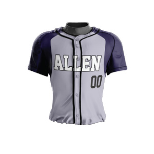 Ensemble de maillot de baseball pour homme, bleu royal avec bordure noire, pantalon blanc, boutons sur le devant, manches courtes - Product Image 6