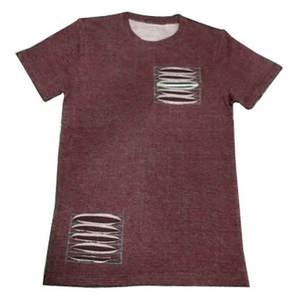 เสื้อยืดสีเทาฟอกซีดสไตล์วินเทจ แต่งขาดๆ แนวสตรีทแวร์ สกรีนโลโก้ได้ ใส่ได้ทั้งชายหญิง คุณภาพพรีเมียม - Product Image 2