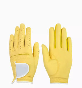Gants de golf unisexes pour gaucher, logo personnalisé, respirants, protection UV, cuir Cabretta véritable, matériau durable, poignées antidérapantes - Product Image 3
