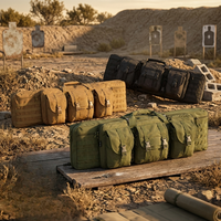 Étui tactique pour fusil long de 55 pouces, sac à dos pour fusil, sac de rangement de grande capacité avec 3 pochettes Molle pour la chasse