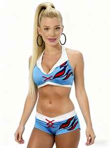 ชุดยูนิฟอร์มเชียร์ลีดเดอร์แขนยาวสีน้ำเงินสำหรับผู้ใหญ่ ดีไซน์ใหม่ของ Solid Traders พร้อมโลโก้ด้านหน้าปักลายคริสตัล - Product Image 6