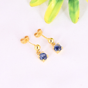 Natural Blue Kyanite 925 Sterling <b>Silver</b> <b>Dangle</b> <b>Earrings</b> for Women - Product Image 2