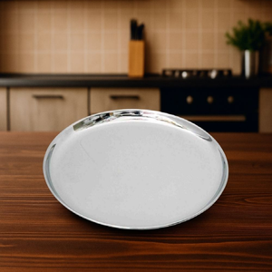 Assiette ronde profonde en acier inoxydable, finition argentée polie, compatible lave-vaisselle, à prix abordable - Product Image 6