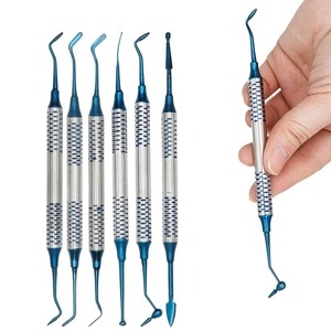 Juego de Instrumentos Quirúrgicos BAFA/6 Piezas, Espátula Profesional para Relleno de Resina Compuesta de Laboratorio, Cabeza Recubierta de Titanio, Ergonómica y Estética - Product Image 4