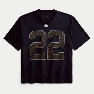 เสื้อเจอร์ซีย์อเมริกันฟุตบอลทรงโอเวอร์ไซส์สำหรับผู้ชาย ปี 2026 ลายพิมพ์เสือดาว หมายเลขพิมพ์แบบเรโทร คุณภาพสูง ผ้าตาข่าย แบบสั่งทำตามเทรนด์ - Product Image 4