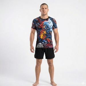Rash Guard Best Jiu Jitsu <b>Compression</b> <b>Shirt</b> MMA <b>Custom</b> Direct Injection <b>Design</b> Fightwear UPF50 Short Martial Arts Apparel - Product Image 1