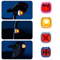 Feu arrière intelligent pour vélo avec expression personnalisée, étanche IP66, détection de freinage, feu arrière de vélo, lampe LED d'avertissement pour la conduite nocturne