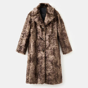 Manteau long d'hiver pour femme de qualité supérieure, col en fourrure de renard véritable à 100 %, boutons recouverts, rembourrage en plumes de haute qualité, tissé respirant - Product Image 1