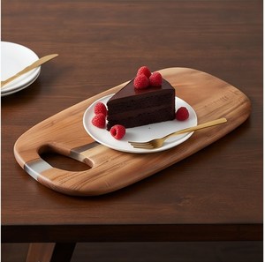 Tabla de Cortar Ovalada de Madera Natural con Diseño Minimalista y Asa, Tabla de Cortar de Madera para Cocina - Product Image 4