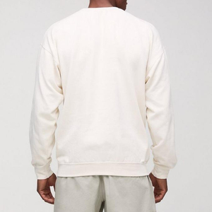 Men's Street Trend Crew Neck Sweatshirt Comfortable Custom Logo And Solid Color Washed Warm Winter Wear Long Sleeve - Product Image 2