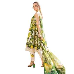 Nuevo Traje Salwar Kameez de Diseño, Transpirable y Ecológico, 100% Algodón, con Bordado de Encaje y Botones, Estilo Casual Indio-Pakistaní - Product Image 1