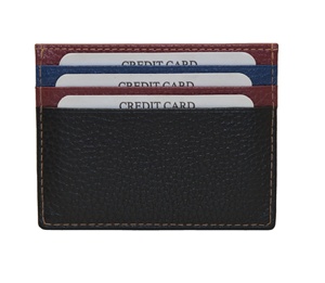 Minimalist Genuine Leather Credit Card Holder with Multiple Card Slots <b>for</b> <b>Men</b> - Product Image 1