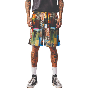 Shorts de basketball en maille 100 % polyester pour hommes, haute qualité, écologiques, respirants, séchage rapide, anti-plis, vente en gros, style urbain - Product Image 2