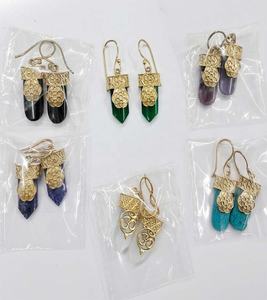 Pendientes de Bisutería Étnica Boho de Moda para Mujer, con Cuentas de Piedra y Aleación de Metal GS, para Regalo, GC-ER-464 - Product Image 1