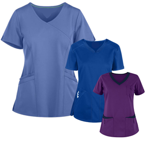 Venta al por mayor gris claro matorrales hombre elegante blanco enfermera Top dentista uniforme cargo matorral pantalones-FMF fábrica-OEM/ODM - Product Image 2