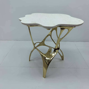 โต๊ะกาแฟดีไซน์นอร์ดิก ท็อปกระจกทรงกลม โต๊ะกลางสำหรับห้องนั่งเล่น - Product Image 5