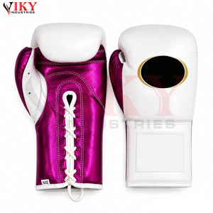 Service OEM ODM, ensembles de boxe durables avec logo personnalisé, rose et blanc métalliques, protège-tête, gants de boxe, protège-guêtres, équipement de combat professionnel - Product Image 2