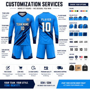 Ensemble de maillot et short de football personnalisés pour hommes, manches longues, sublimés, séchage rapide, respirants, kit d'équipe personnalisé, vente en gros OEM - Product Image 4