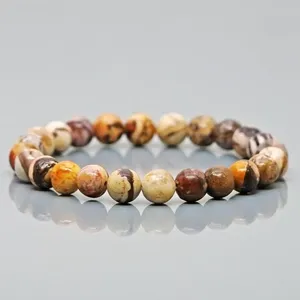 Natural Peanut Jasper 8mm Smooth Ball AA Grade Beads Trendy <b>Stretch</b> <b>Bracelet</b> Healing Jewelry Wholesale - Product Image 6