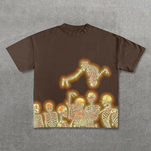 2024 camiseta de calavera para hombre, camisetas gráficas de calavera estampadas para hombre, camisetas de manga corta de gran tamaño - Product Image 2