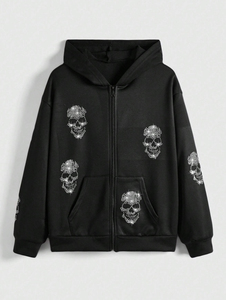 เสื้อฮู้ดดี้ผ้าฟลีซคอตตอน 100% คุณภาพสูง ระบายอากาศได้ดี ตกแต่งด้วยคริสตัล สำหรับฤดูหนาว แบบ unisex ราคาขายส่ง OEM - Product Image 5