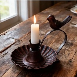 Golden <b>Brass</b> <b>Candlestick</b> <b>Holder</b> with Tray Heat Resistant for Home Decoration - Product Image 4
