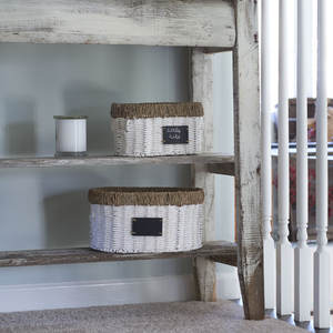 Cesta de almacenamiento decorativa de mimbre Decoración del hogar Cesta tejida de ratán organizadora - Product Image 4