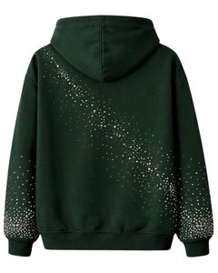 Sudadera Unisex con Capucha y Cremallera Completa, 100% Algodón, Estilo Casual, con Pedrería, Tejida, Ecológica, para Otoño, la Más Vendida - Product Image 3