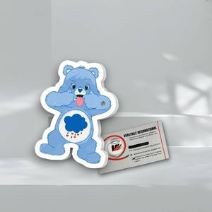 แผ่นแม่เหล็กอะคริลิคสำหรับต่อขนตา รูปหัวใจผีเสื้อ ลายหมีสีน้ำเงิน ยี่ห้อ Private Label ใช้ซ้ำได้ เป็นมิตรกับสิ่งแวดล้อม สำหรับต่อขนตาแบบ Diamond Heart Butterfly - Product Image 2