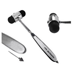 Martillo de Doble Cabeza de Goma de 9 Pulgadas con Aguja, Instrumento de Diagnóstico Profesional, Herramienta de Prueba de Reflejos, Examen Neurológico Médico - Product Image 1