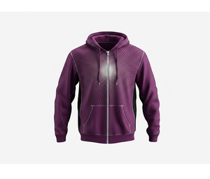 Fabricant de sweats à capuche en polaire de haute qualité avec fermeture éclair intégrale, vêtements d'hiver tendance pour hommes, femmes et jeunes, veste à capuche pour l'entraînement, vêtements de sport - Product Image 4