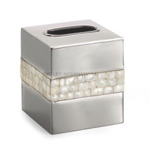 Boîte à mouchoirs en métal de qualité supérieure, couleur blanc brillant, design vintage, taille personnalisée, porte-mouchoirs au prix le plus bas - Product Image 3