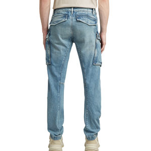 Pantalones Vaqueros Cargo de Mezclilla Tejida Transpirable con Corte Regular y Cierre de Cremallera Rovic, Estampado de Dibujos Animados, ODM para Hombre - Product Image 2