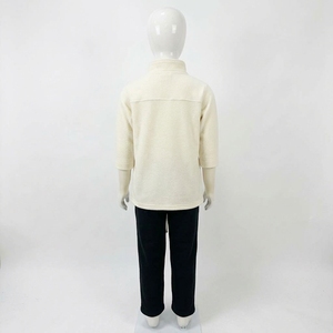 Sweat-shirt à capuche chaud pour garçons, en polaire, avec fermeture éclair quart de tour et col montant, à manches longues - Product Image 2