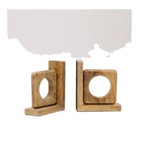 Sujetalibros decorativo de madera, mesa de oficina, sujetalibros de Material de madera de mango más vendido usado - Product Image 1