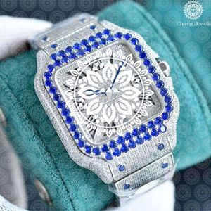 Reloj de Lujo Charm Jewells de Acero Inoxidable, Caja Rectangular de 38 mm, Analógico de Cuarzo, Bisel con Diamantes, Unisex, a la Moda - Product Image 1