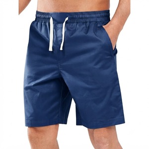 <b>Men</b> Solid Color Quick Dry Drawstring Elastic Waist <b>Bermuda</b> <b>Shorts</b> Casual Sportswear with Pockets Lightweight Polyester <b>Shorts</b> - Product Image 1