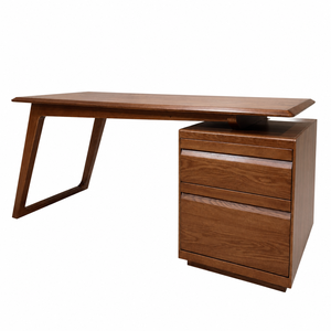Escritorio de Oficina Independiente de Madera Maciza con Cajones, Moderna Estación de Trabajo Ejecutiva con Almacenamiento para Oficina en Casa o Dormitorio - Product Image 1