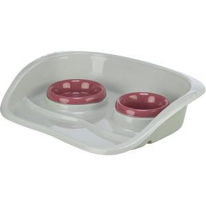 Set di Ciotole e Mangiatoie in Plastica per Animali Domestici 46x11x30 cm, Capacità 0,25l/0,3l - Product Image 4