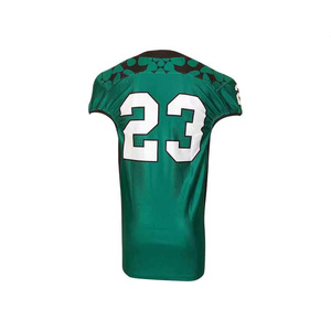 Camiseta de Fútbol Americano para Hombre, Cuello en V, Manga Corta, Verde y Amarillo, Malla Sublimada, Transpirable, Número de Equipo 23 - Product Image 6
