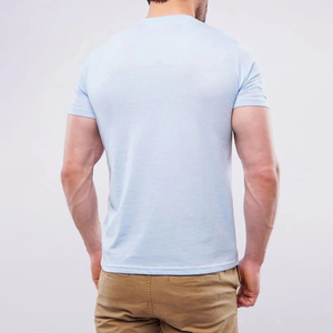 เสื้อยืดคอกลมผู้ชายทรงหลวม แขนสั้น ผ้าฝ้าย 100% เสื้อเจอร์ซีย์ฟิตเนส พิมพ์ลายตามสั่ง เสื้อยืดคอกลมผู้ชาย - Product Image 3